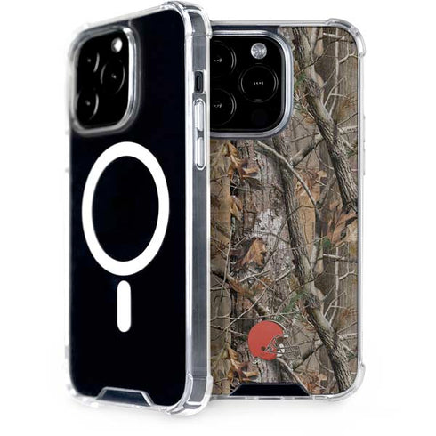 NFL Cleveland Browns Realtree AP Camo iPhone 15 Pro MagSafe Case